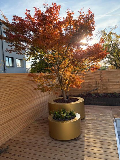 Pflanztrog Messing-Optik