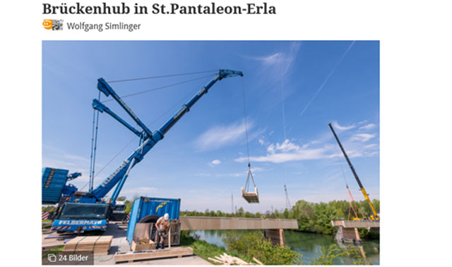 Radfahrbrücke über den Ennskanal